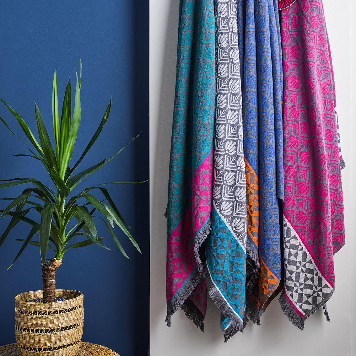 Teal 'Chichen Itza' Throw