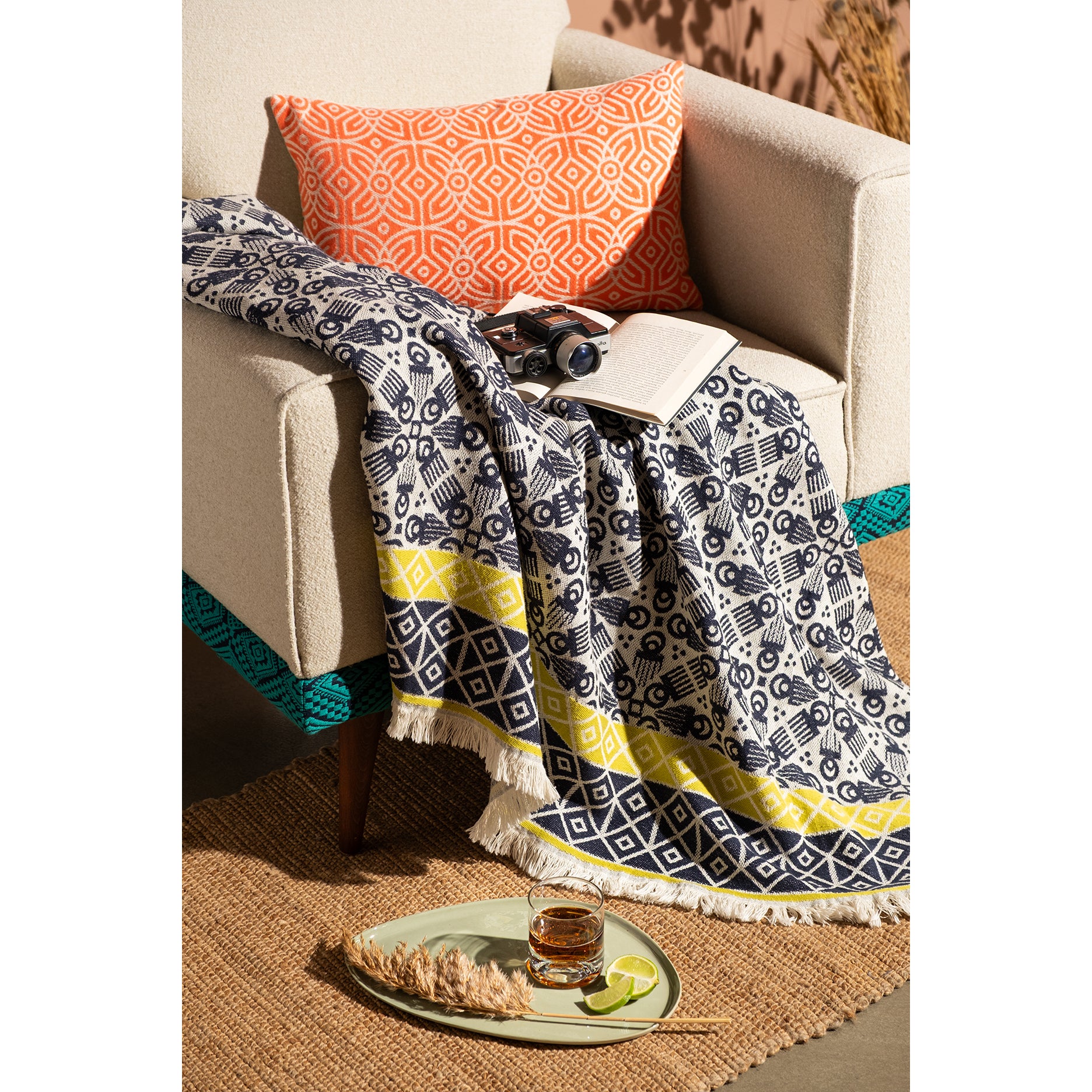 Navy 'Duafe' Throw
